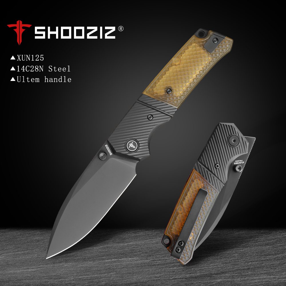 Edc Carry Knife - Shooziz XUN125, Coltello tascabile pieghevole per