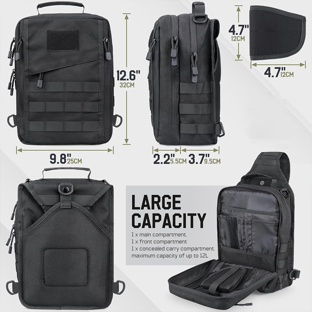 Zaino tattico con imbracatura  - Edc Concealed Carry Sling Bag recensione e prezzo